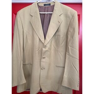Chereskin Mens Tan‎ Textured Three Button Blazer Sport Coat Jacket
